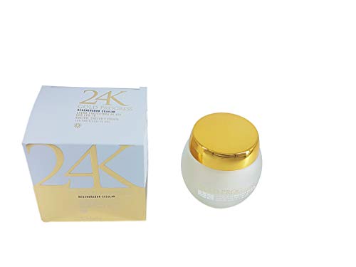 Deliplus Crema reparadora de lujo, 24 K Gold Progress, a base de partículas de oro, cara, cuello y escote, reafirmante, reparante - 50 ml