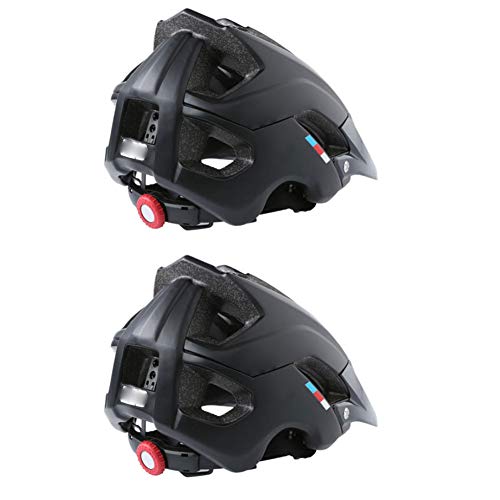 Deporte Headwear De Bicicletas De MontañA Casco Ultraligero Cap Casco Casco De Seguridad Transpirable Al Aire Libre Ajustable De La Bicicleta MTB para Deportes Al Aire Libre TamañO Negro