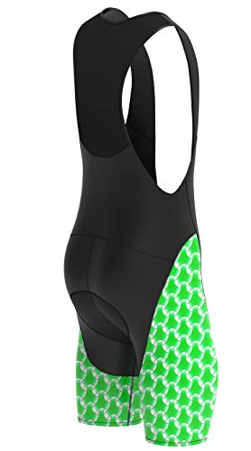 Deportes Hera Ropa Ciclismo Culote Corto con Tirantes y Badana Gel Culotte Ciclistas MTB Hombre… (Verde, L)