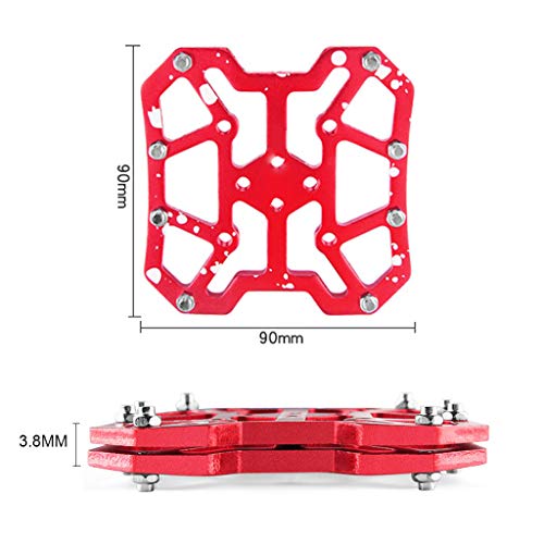 Desconocido moregirl 1 par de Pedales de Bicicleta, Adaptador de Plataforma Plana, Piezas de Bicicleta de Carretera MTB