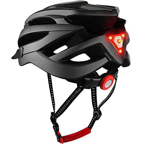 DesignSter Casco Bicicleta-Certificación CE y UKCA Unisex Adulto Unisexo Ajustable con Visera y Forro Desmontable Especializado para Ciclismo de Montaña Motocicleta（Negro）