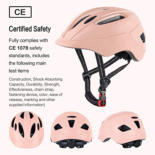 DesignSter Casco Bicicleta para Niños Casco Fnfantil Ajustable (48-52cm) mit Certificación CE para Monopatín Patinaje Ciclismo