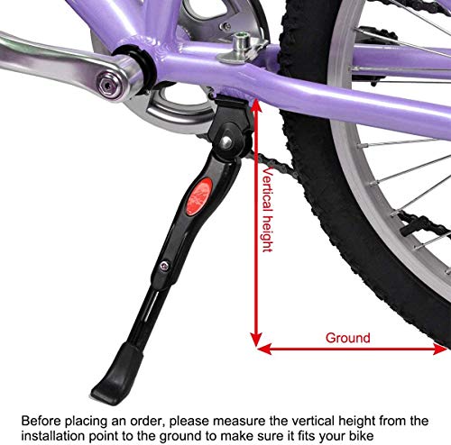 DEWEL Pata de Cabra para Bicicleta Aluminio Aleación Soporte Ajustable del Retroceso de Caballete, Aplicado Lateral Antideslizante