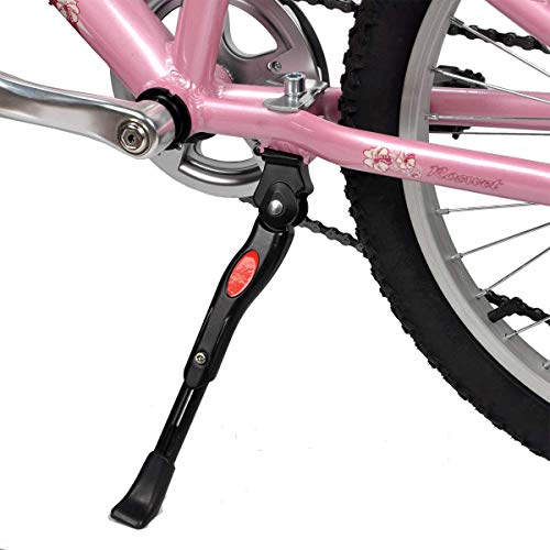 DEWEL Pata de Cabra para Bicicletas de Aluminio Aleación Soporte Ajustable del Retroceso de Caballete Lateral Antideslizante