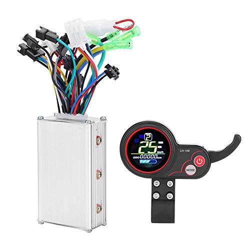 DEWIN Controlador de Bicicleta eléctrica - E-Bici del LCD del Panel de Control de Velocidad con Interruptor de Cambio de Pieza for la Bici eléctrica Scooter (36V)