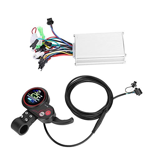 DEWIN Controlador de Bicicleta eléctrica - E-Bici del LCD del Panel de Control de Velocidad con Interruptor de Cambio de Pieza for la Bici eléctrica Scooter (36V)