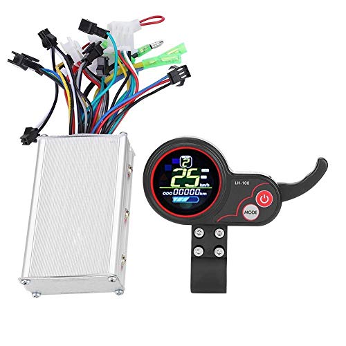 DEWIN Controlador de Bicicleta eléctrica - E-Bici del LCD del Panel de Control de Velocidad con Interruptor de Cambio de Pieza for la Bici eléctrica Scooter (36V)