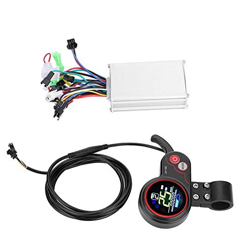 DEWIN Controlador de Bicicleta eléctrica - E-Bici del LCD del Panel de Control de Velocidad con Interruptor de Cambio de Pieza for la Bici eléctrica Scooter (36V)