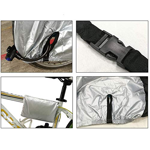 DHTOMC Bicicletas Exterior Funda,Resistente Al Desgarro Portátil Funda para Bicicleta con 2 Orificios De Bloqueo para Bicis De Montaña 180 * 60 * 90cm