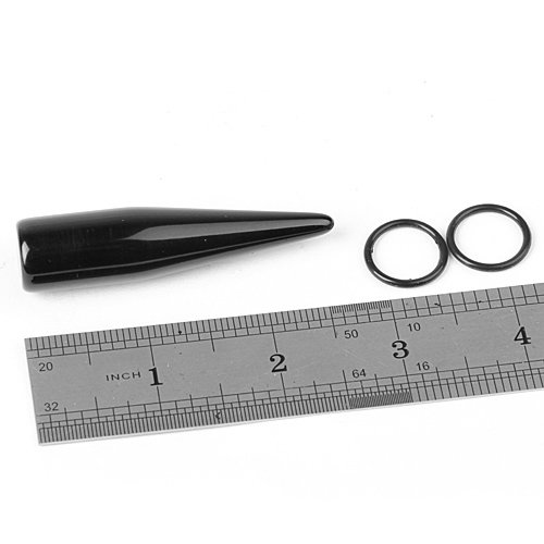 Dilatador Expansor Túnel Cónica Acrílico Negro para Oreja 16mm