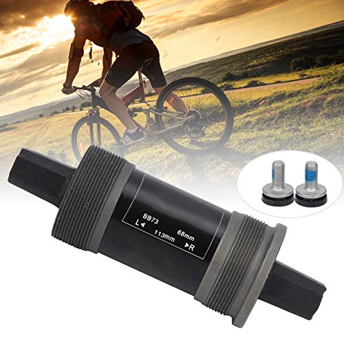 Dilwe Eje de pedalier, Acero al Carbono 68 mm Eje de pedalier Cuadrado cónico con Tornillos para Accesorio de Bicicleta de montaña(120mm)