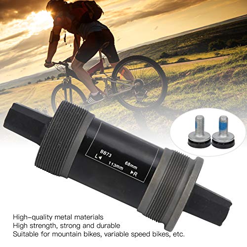 Dilwe Eje de pedalier, Acero al Carbono 68 mm Eje de pedalier Cuadrado cónico con Tornillos para Accesorio de Bicicleta de montaña(120mm)