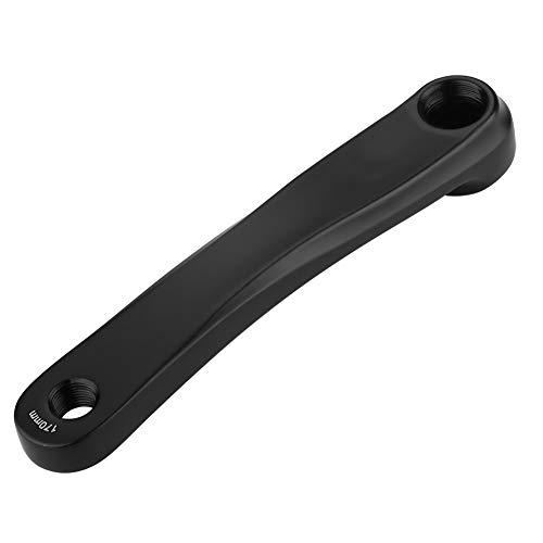 Dilwe Manivela de bicicleta de 170 mm de aleación de aluminio de una sola velocidad para bicicleta de montaña de carretera (agujero rómbico-negro)