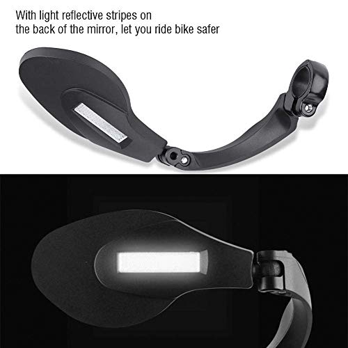 Dioche Espejo Retrovisor para Bicicleta, Manillar de Bicicleta Revisión Vista Trasera Trasera Espejo de Rotación 360 para Bicicletas de Carretera(Izquierda)