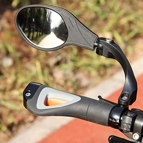 Dioche Espejo Retrovisor para Bicicleta, Manillar de Bicicleta Revisión Vista Trasera Trasera Espejo de Rotación 360 para Bicicletas de Carretera(Izquierda)