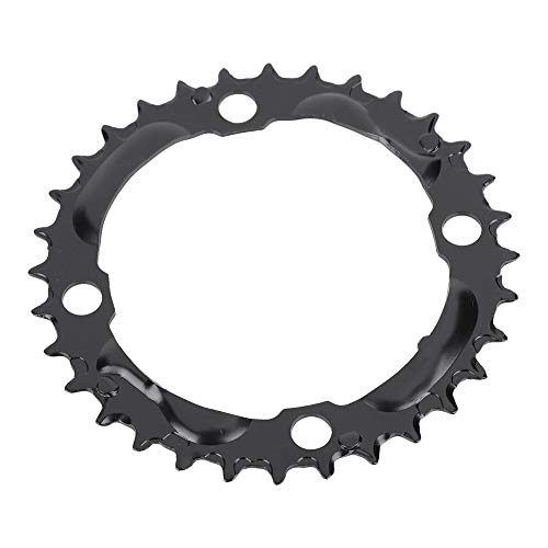 Dioche Plato de Bicicleta, Anillo de Cadena de Plato Redondo de Acero 32T 104 Mm BCD para Pieza de Bicicleta de Montaña Negro