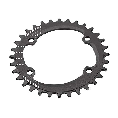 Dioche Plato de Bicicleta, Anillo de Cadena de una Sola Velocidad BCD 96 mm Ancho Plato Estrecho Anillo de Cadena única 32T 34T 36T 38T(34T-Negro)