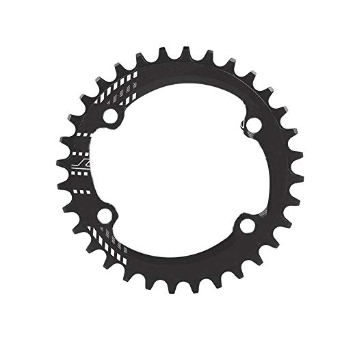 Dioche Plato de Bicicleta, Anillo de Cadena de una Sola Velocidad BCD 96 mm Ancho Plato Estrecho Anillo de Cadena única 32T 34T 36T 38T(34T-Negro)