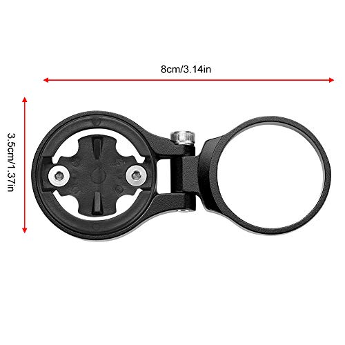 Dioche Soporte para Computadora de Bicicleta, Soporte de Aluminio para Ciclismo de Aleación de Bicicleta, Odómetro de Extensión, Soporte para Computadora(para Garmin-Negro-)