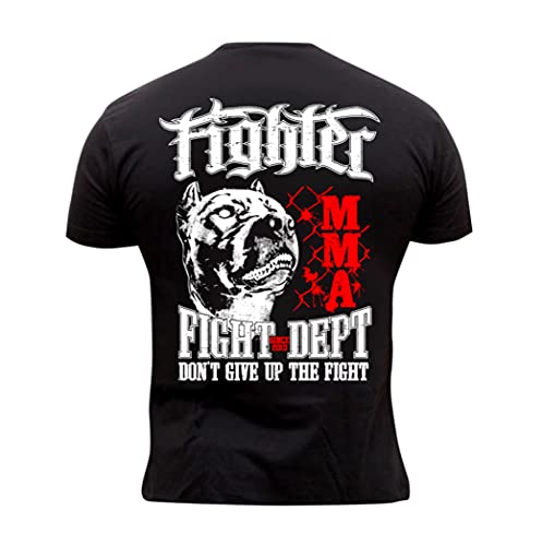 Dirty Ray Artes Marciales MMA Fighter Camiseta Hombre K50BK (L)