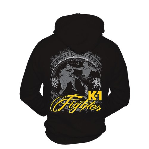 Dirty Ray Artes Marciales MMA K1 Fighter sudadera hombre con capucha B73 (L)