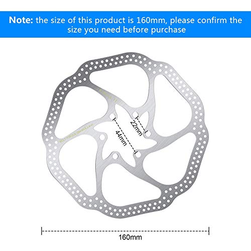 Disco de Freno 160 mm 180 mm MTB con 6 pernos G3 HS1 Freno de Fisco de Bicicleta de Acero Inoxidable, MTB, BMX Rotores de Bicicleta de Montaña Accesorios de Bicicleta de Carretera, Plata # HS1 160MM