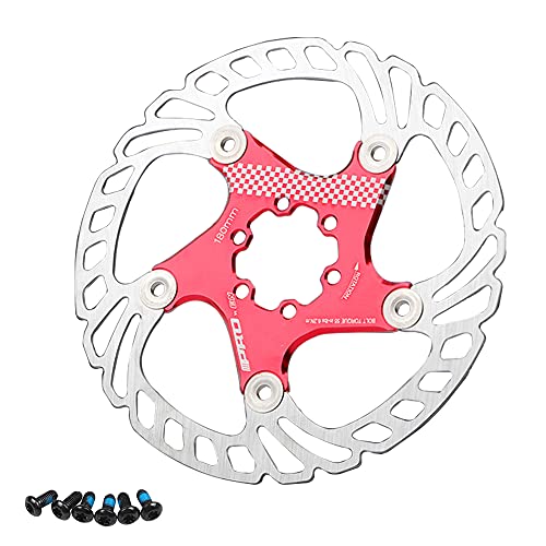 Disco de freno para bicicleta de montaña, 160 mm, 180 mm, 203 mm, rotor de disco de natación (Rojo 180 mm)