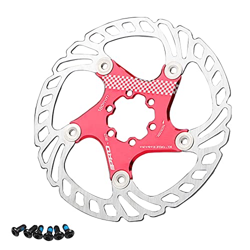 Disco de freno para bicicleta de montaña, 160 mm, 180 mm, 203 mm, rotor de disco para bicicleta de montaña, color （Rojo 160 mm）
