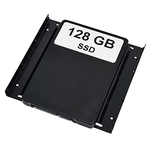 Disco duro SSD de 128 GB con marco de montaje (2,5" a 3,5") compatible con placa base Asus PRO WS 565-ACE – incluye tornillos y cable SATA