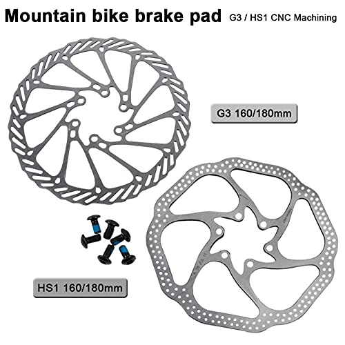 Discurso de freno de bicicleta de bicicleta de acero inoxidable de 180 mm / 160 mm 6 pulgadas Mtb Pastilla de freno de ciclismo for bicicletas de crucero de carretera de montaña Piezas de bicicletas