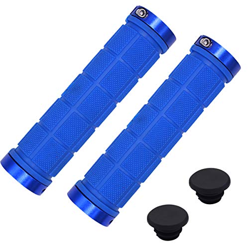 Disino Puños Bici 22mm, Puños Ergonomicos MTB 130mm Largo Handlebar Grips Manguitos Bicicleta Montaña Antideslizante para BMX