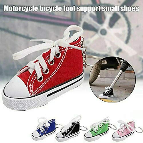 DIY Mini Finger Shoes, Canvas Mini Sneaker Shoe Keychain, Motocicleta Bicicleta pie Soporte Zapatos pequeños decoración de trípode de Coche eléctrico (6PCS)