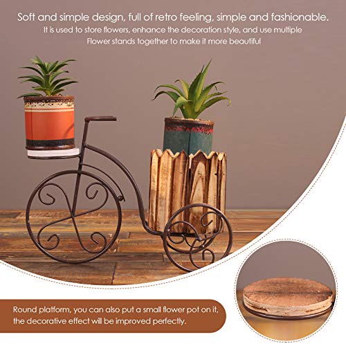 DIYARTS Bicicleta Soporte De Flores Hierro Forjado Decoración Artesanal Jardín Al Aire Libre Patio Canasta De Flores Olla Soporte De Exhibición para La Decoración De La Boda En Casa