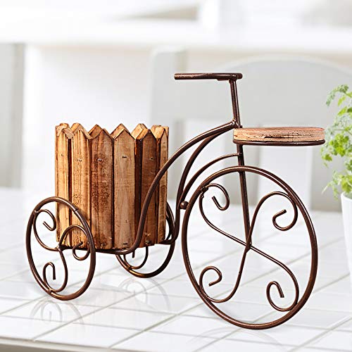 DIYARTS Bicicleta Soporte De Flores Hierro Forjado Decoración Artesanal Jardín Al Aire Libre Patio Canasta De Flores Olla Soporte De Exhibición para La Decoración De La Boda En Casa