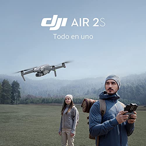 DJI Air 2S- Drone, Quadcopter, 3 Ejes Gimbal con Cámara, Vídeo en 5.4K, Sensor CMOS de 1 pulgada, Detección de obstáculos en 4 direcciones, Transmisión en FHD desde 12 km FCC, MasterShots, Gris