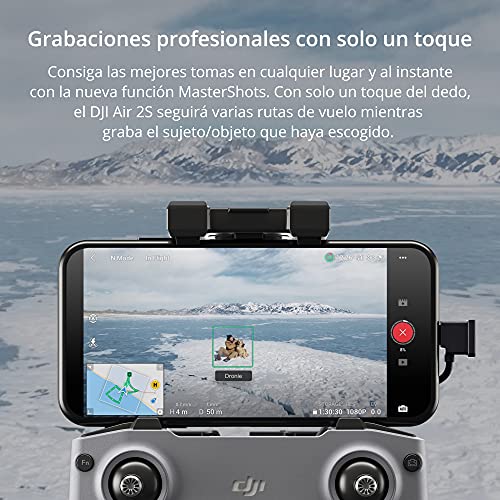 DJI Air 2S- Drone, Quadcopter, 3 Ejes Gimbal con Cámara, Vídeo en 5.4K, Sensor CMOS de 1 pulgada, Detección de obstáculos en 4 direcciones, Transmisión en FHD desde 12 km FCC, MasterShots, Gris