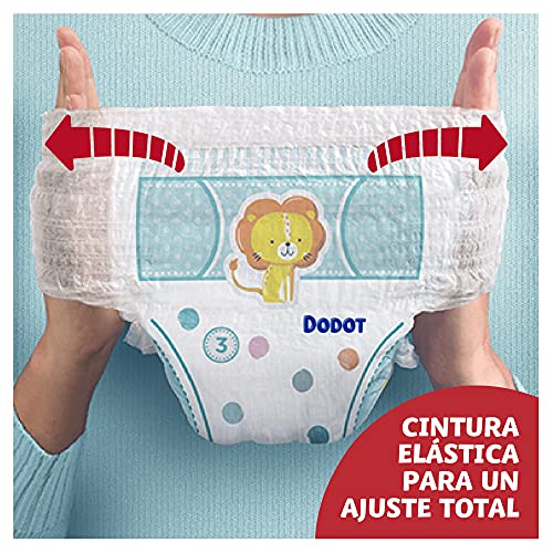 Dodot Pañales Bebé Pants Talla 7 (+17 kg), 115 Pañales, Pañal-Braguita con Ajuste 360° Anti-Fugas, Pack Mensual