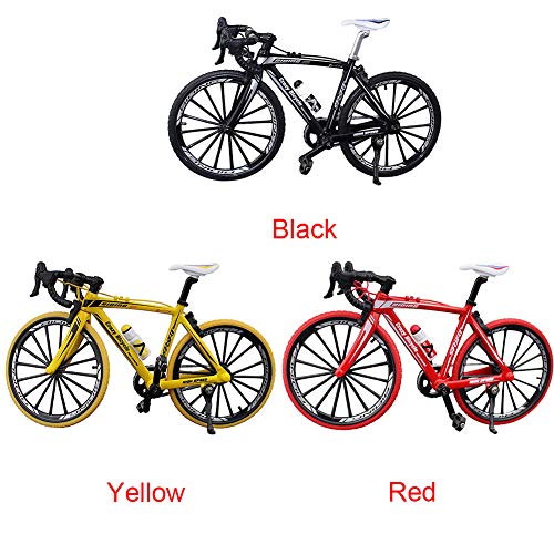 Doigt - Mini bicicleta de montaña de carretera, modelo Diecast Creative Sport regalo para niños jóvenes (Yellow)