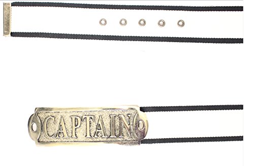 Dolce & Gabbana D&G - Cinturón de hombre de tela con hebilla Captain ODOFF48081 4 col. Blanco-azul talla 95
