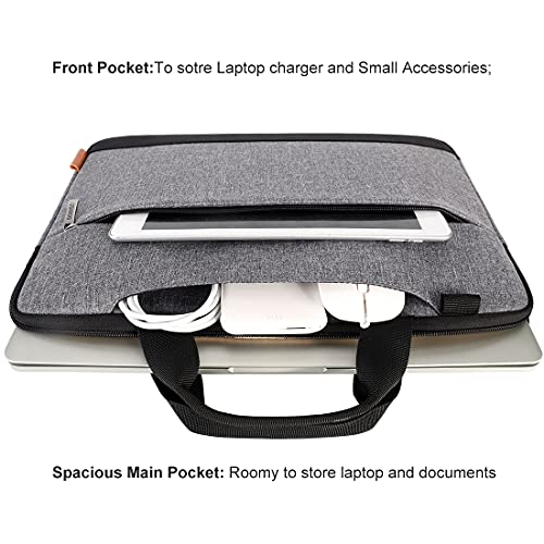 DOMISO 17 Pulgadas portátil de Bolsillo Bolsa de Hombro para 17.3" MSI GS73VR Stealth Pro/IdeaPad 300 320 321 / HP Envy 17/LG gram 17"/ ROG Strix GL702VS, Gris