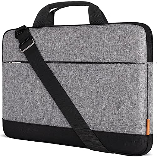 DOMISO 17 Pulgadas portátil de Bolsillo Bolsa de Hombro para 17.3" MSI GS73VR Stealth Pro/IdeaPad 300 320 321 / HP Envy 17/LG gram 17"/ ROG Strix GL702VS, Gris