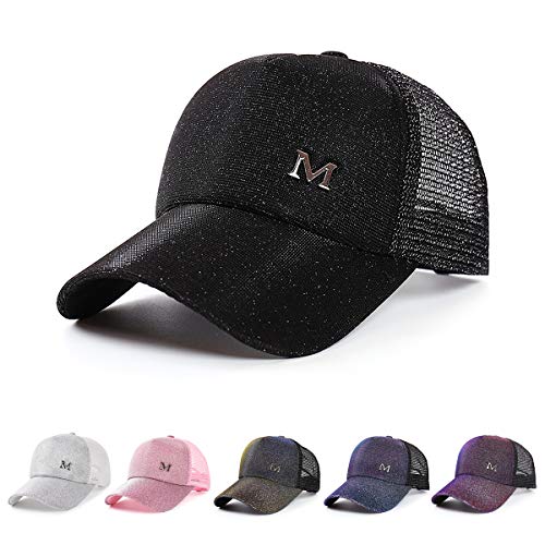 DORRISO Unisex Gorras de Béisbol Visera Gorra Viajar Alpinista Deporte Bicicleta Gorras de Mujer Hombre Negro