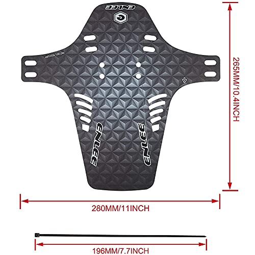 Dream HorseX Guardabarros de Bicicleta de montaña, 2 Guardabarros de Bicicleta Delantero y Trasero para MTB 26"27,5" 29"Pulgadas Fat Bike MTB Tie