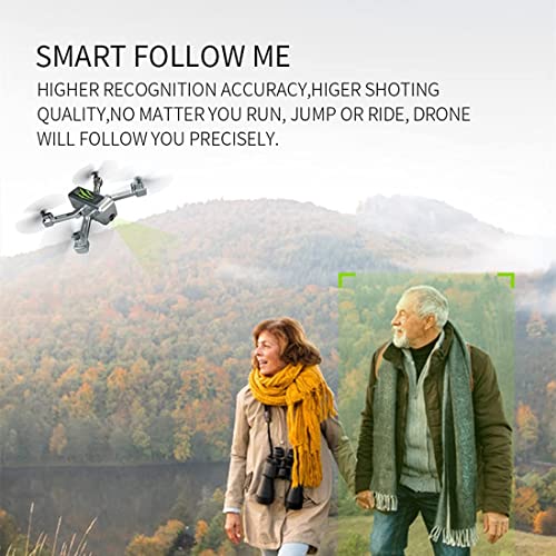 Dron GPS 5G con cámara 4K HD, cuadricóptero portátil Plegable con Retorno automático a casa, Ruta de Vuelo Personalizada, sígueme, Amplio Rango de Control, Drones para Adultos, niños y Principiantes