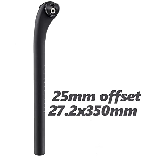 DSJGVN Tija de sillín de Carretera de Carbono Completo Negro 27,2 mm para tija de sillín de Bicicleta de Carretera de Bicicleta de Carril de Carbono de 7x7 o 7x9 mm