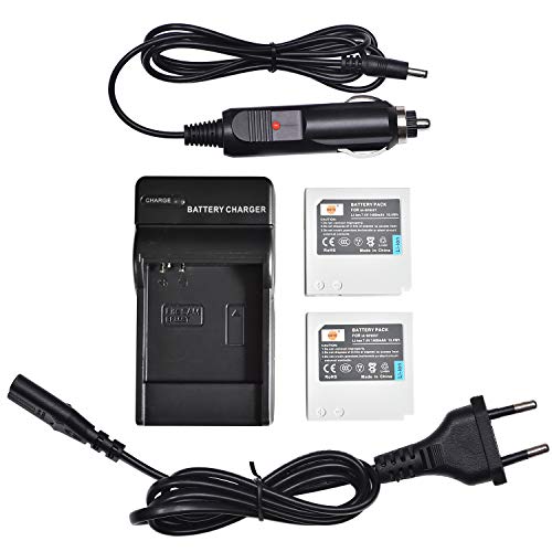 DSTE 2-Pieza Repuesto Batería y DC50E Viaje Cargador kit para Samsung IA-BP85ST VP-HMX08 VP-HMX10 VP-HMX10C VP-HMX20C VP-MX10 VP-MX20 VP-MX25 HMX-H100 HMX-H104 HMX-H105 HMX-H106 SC-HMX10 SC-HMX20C