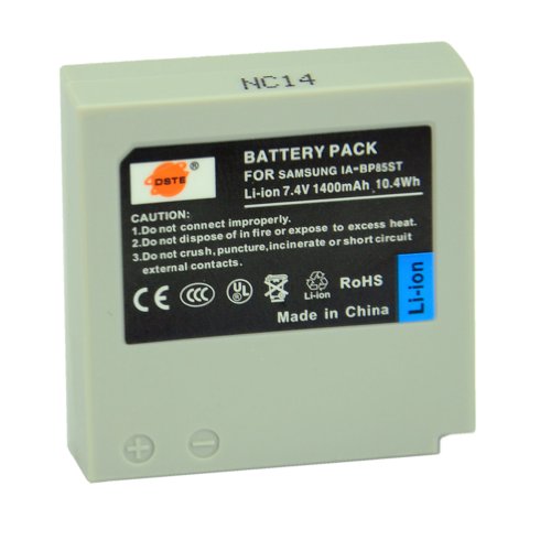 DSTE® 2x IA-BP85ST Li-ion Batería para Samsung BP85ST, IA-BP85NF, VP-HMX08, VP-HMX10, VP-HMX10C, VP-HMX20C, VP-MX10, VP-MX20, VP-MX25, HMX-H100, HMX-H104, HMX-H105, HMX-H106, SC-HMX10, SC-HMX20C, SC-MX10, SC-MX20, SMX-F30, SMX-F33, SMX-F34