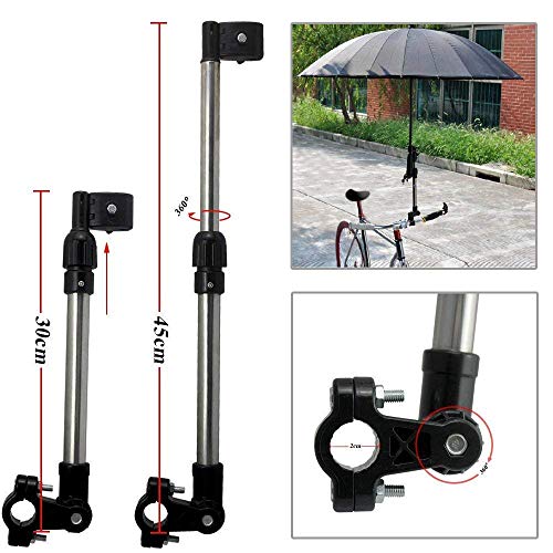 Ducomi Kinge - Soporte universal para paraguas para cochecito de bebé, conector para paraguas ajustable y extensible, para cochecito y bicicleta – Accesorio parasol para lluvia
