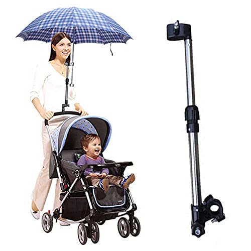 Ducomi Kinge - Soporte universal para paraguas para cochecito de bebé, conector para paraguas ajustable y extensible, para cochecito y bicicleta – Accesorio parasol para lluvia