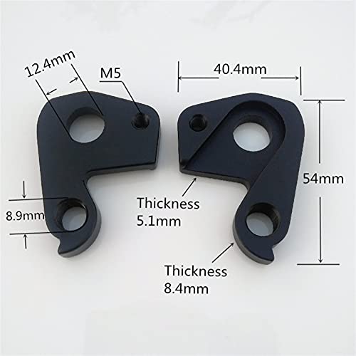 Duradera 2PCS Marco de Carbono Bicicleta Bicicleta Derailleur Percha para SRAM Orbea OIZ OMR 19 Alma OMP 18 ORBEA OIZ 2020 Mech Dropout Bici Extensión Fáciles de reemplazar (Color : Black)